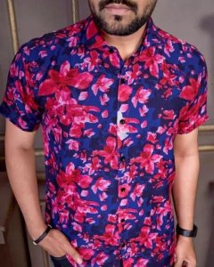 Floral print shirt for men's