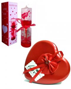 Cute and sweet gift in valentine \/love meter and red heart box for your girlfriend or boy friend multicolor