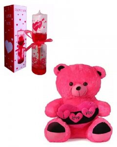 Gift in valentine \/ love meter and 3 love heart pillow for your girlfriend or boy friend multicolor